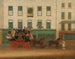 Le carrosse de Londres à Manchester, le Peveril of the Peak, devant l'auberge Peacock à Islington - James Pollard — vy av konstverket
