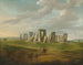 Stonehenge med en vagn och ryttare - James Ross — vy av konstverket