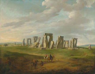 Stonehenge med en vagn och ryttare - James Ross — vy av konstverket