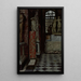 Vue d'une salle d'antiquités grecques, romaines et étrusques Salle no 9 au Louvre - James Tissot — inramlat konstverk på väggen