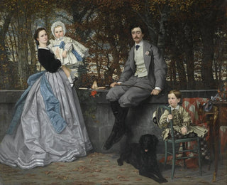 James Tissot - Portrait Of The Marquis And Marchioness Of Miramon And Their Children.webp