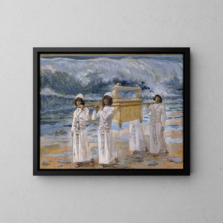 L'Arche passer Jourdain - James Tissot — inramlat konstverk på väggen