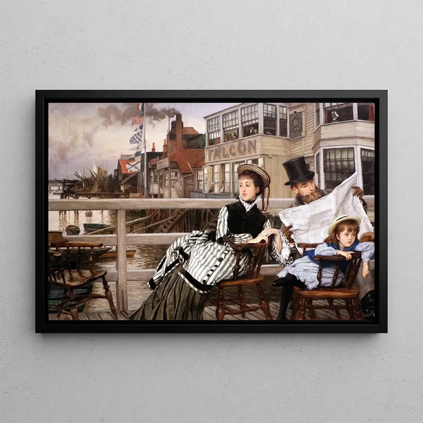 James Tissot - Waiting for the ferry at the falcon tavern.webp