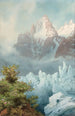 Les Grands Charmoz ovanför Glaciären Chamonix - James Whittet Smith — vy av konstverket
