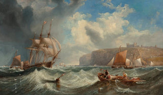 James Wilson Carmichael - Passing the harbour buoy Whitby.webp