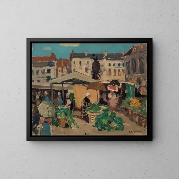 Scène de marché - James Wilson Morrice — inramlat konstverk på väggen