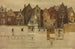 Husen i det gamla Antwerpen, Handschoenmarkt - Jan August Hendrik Leys — vy av konstverket
