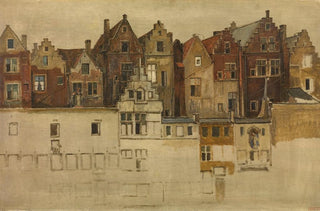 Jan August Hendrik Leys - Houses of Old Antwerp Handschoenmarkt.webp