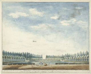 Le jardin de la maison Offem près de Noordwijk - Jan Baptist van Eeckhout — vy av konstverket