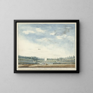 Le jardin de la maison Offem près de Noordwijk - Jan Baptist van Eeckhout — inramlat konstverk på väggen