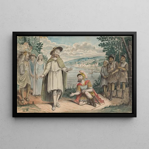 Jan Brandes - Centurio van Kafarnam knielt voor Christus.webp