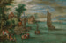 ett flodlandskap med färjor och segelbåtar - Jan Brueghel den yngre — vy av konstverket