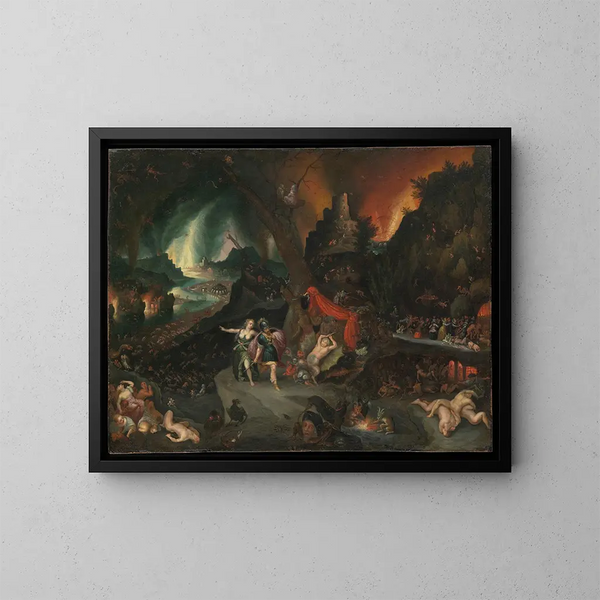 Énée och sibyllan i underjorden - Jan Brueghel den yngre — inramlat konstverk på väggen