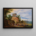 Landskap med ruiner och levande figurer - Jan Brueghel den yngre — inramlat konstverk på väggen