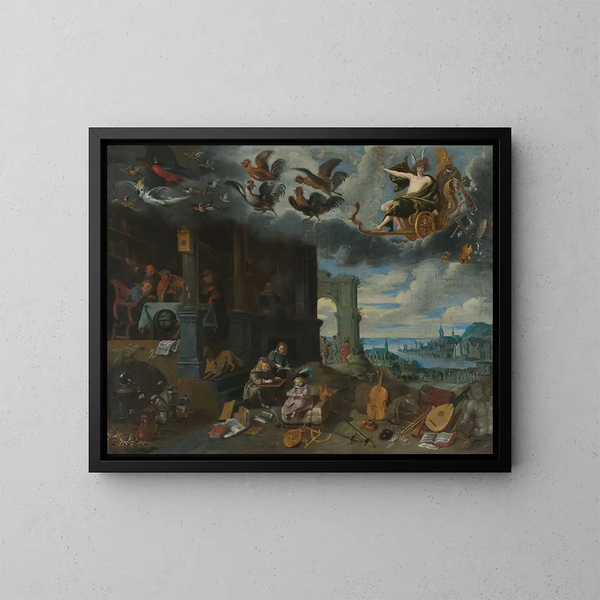 Barnen på planeten Merkurius - Jan Brueghel den Yngre — inramlat konstverk på väggen