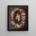 La Vierge à l'Enfant entourée d'une guirlande florale - Jan Brueghel le Jeune — inramlat konstverk på väggen