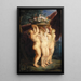 Les Trois Grâces - Jan Brueghel den Yngre — inramlat konstverk på väggen