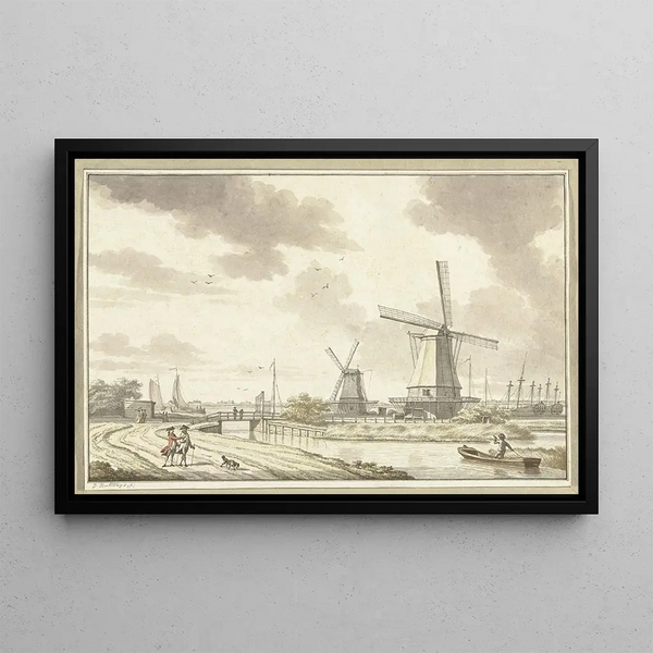 Jan Bulthuis - Gezicht aan de Zandhoek buiten Haarlemmerpoort te Amsterdam.webp