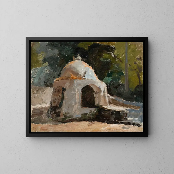 Fontaine de Corfou, du voyage en Grèce - Jan Cybis — inramlat konstverk på väggen