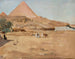 Motiv av öken och pyramid från resan i Egypten - Jan Cybis — vy av konstverket