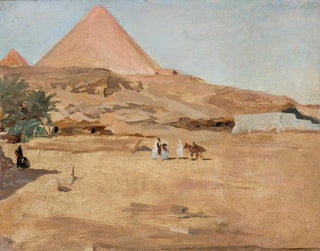 Jan Cigliski - Desert and pyramid motif From the journey to Egypt.webp