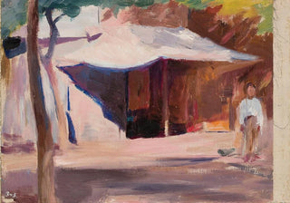 Jan Cigliski - In front of a house From the journey to Constantinople.webp