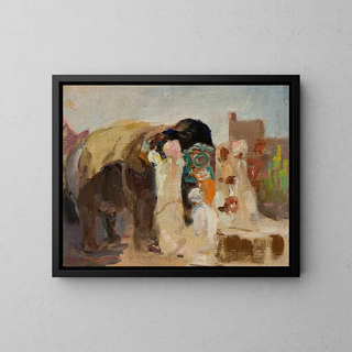 Jan Cigliski - Jaipur  painting the elephant From the journey to India.webp