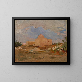 moskén La mosquée de l'Épée à Kairouan - Jan Cybis — inramlat konstverk på väggen