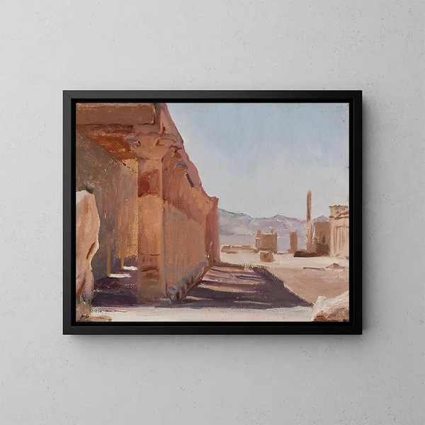 Temple du voyage en Égypte - Jan Cybis — inramlat konstverk på väggen
