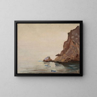 Jan Cigliski - View of the sea and a rock From the journey to Turkestan.webp
