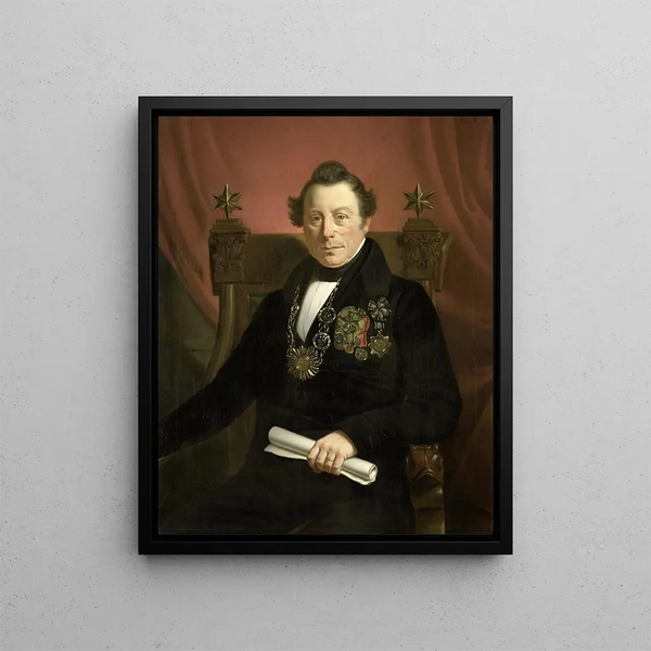 Jan Cornelis van Rossum - Portrait of Coenraad van Hulst Actor as President of the ArtsPromoting Company VW in Amsterdam so named after the founders Casper Vreedenberg and Jan van Well.webp