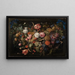 blomster- och fruktgirlang - Jan Davidsz de Heem — inramlat konstverk på väggen