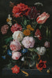 stilleben med blommor i en glasvas - Jan Davidsz de Heem — inramlat konstverk på väggen