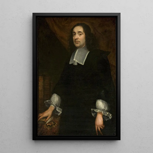 Jan De Baen - Portrait of a man at the table covered with a carpet.webp