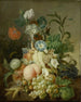 stilleben med blommor och frukter - Jan Evert Morel — vy av konstverket