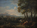 Landskap med en genrebild - Jan Frans van Bloemen — vy av konstverket