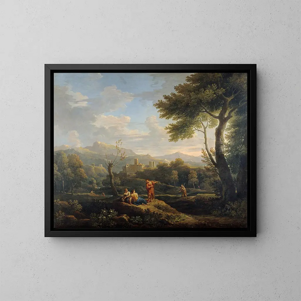 Landskap av Italien - Jan Frans van Bloemen — inramlat konstverk på väggen