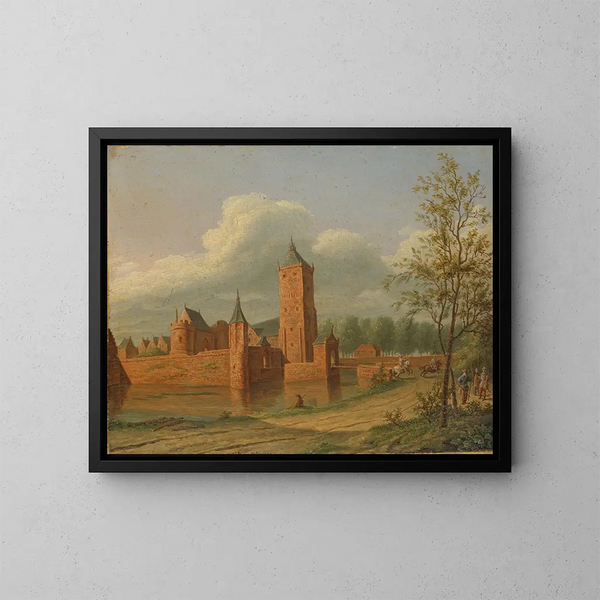 Château de Batestein nära Vianen - Jan Jacob Teyler van Hall — inramlat konstverk på väggen