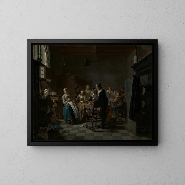 La Nouvelle Chanson - Jan Josef Horemans den Yngre — inramlat konstverk på väggen