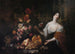 blomsterstilleben i en park med en kvinna - Jan Peter van Bredael den äldre — vy av konstverket