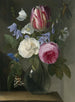 rosor och en tulpan i en glasvas - Jan Philips van Thielen — vy av konstverket