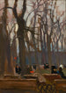 Fragment av parken Planty - Jan Stanisławski — vy av konstverket