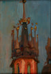 Flèche de l'église Sainte-Marie à Cracovie - Jan Stanisławski — vy av konstverket