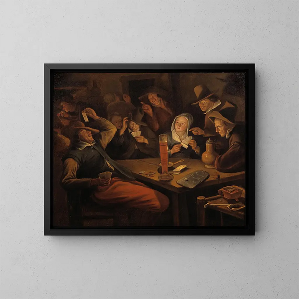 As de cœur - Jan Steen — inramlat konstverk på väggen
