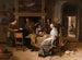 En elegant sällskap i ett inre med figurer som spelar kort vid ett bord - Jan Steen — vy av konstverket