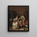 Ascagnes och Lucelle Musiklektion - Jan Steen — inramlat konstverk på väggen
