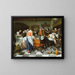 Firandet av födelsen - Jan Steen — inramlat konstverk på väggen