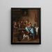 Les enfants apprennent à un chat à danser, une leçon connue sous le nom de « leçon de danse » - Jan Steen — inramlat konstverk på väggen