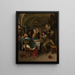 Scène de famille - Jan Steen — inramlat konstverk på väggen