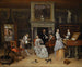 Fantastiskt inomhusmålning med Jan Steen och Gerrit Schoutens familj - Jan Steen — vy av konstverket